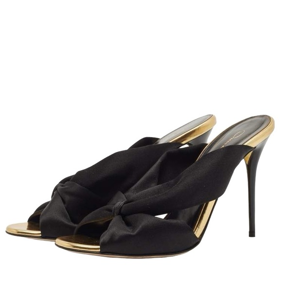 OSCAR DE LA RENTA Glenn Satin Mule Sandals - Picture 2 of 8
